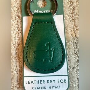 Masters Green Leather Key Fob